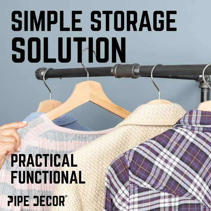 Freestanding Tee-Style Pipe Clothing Rack - Sweatfully