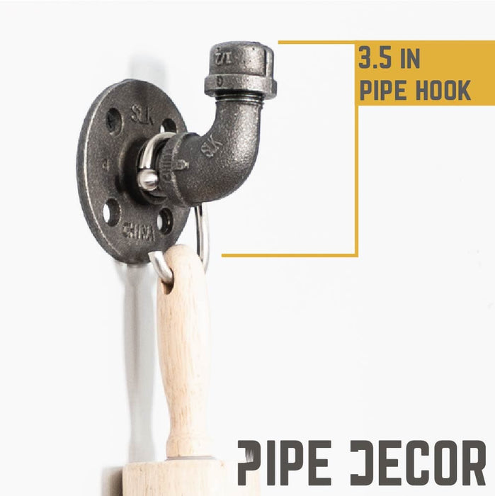 Wall Hook 3 Pack By PIPE DECOR - Sweatfully
