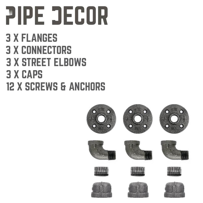 Wall Hook 3 Pack By PIPE DECOR - Sweatfully