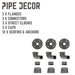 Wall Hook 3 Pack By PIPE DECOR - Sweatfully