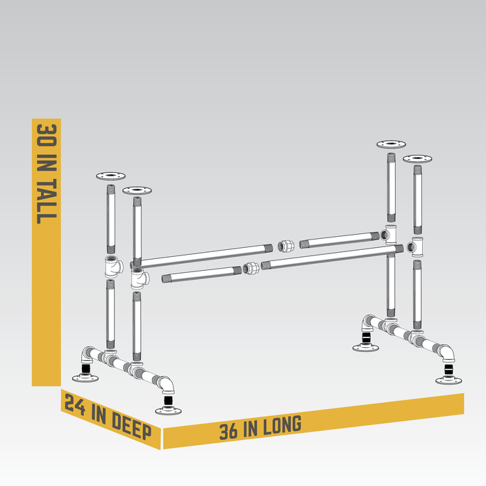 Bridge Kitchen Table By PIPE DECOR - Sweatfully