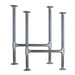 1 in. Heavy Duty H Round Flange Pipe Legs, for Restore Wood Dining Tabletops - Sweatfully