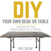 1 in. Heavy Duty H Round Flange Pipe Legs, for Restore Wood Dining Tabletops - Sweatfully