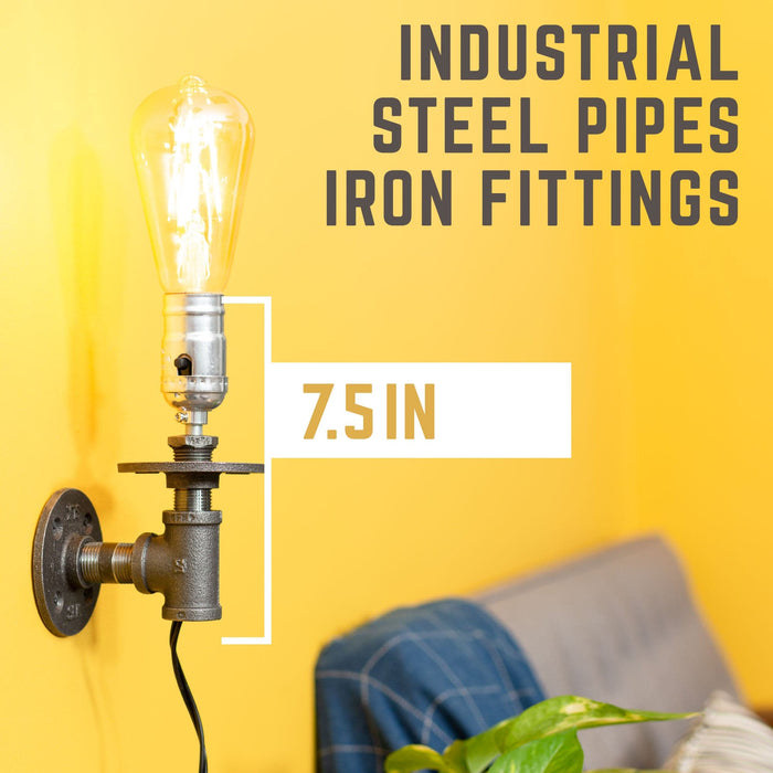Wall Sconce By PIPE DECOR - Sweatfully