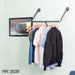 28 in. Tri-flange Wall Mounted Clothing Rack By PIPE DECOR - Sweatfully