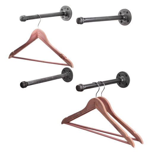 1/2 in. x 12 in. Clothing Hanging Bracket Kit, 4 Pack - Sweatfully