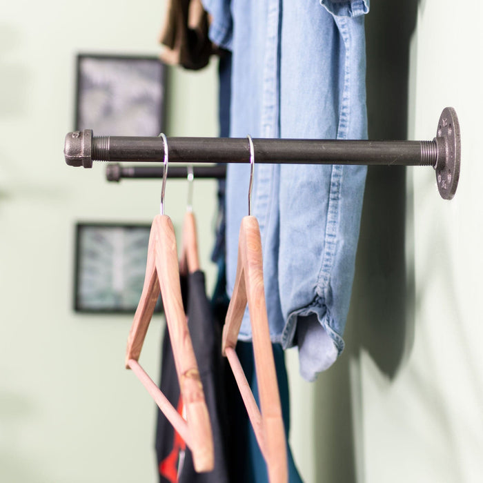 1/2 in. x 12 in. Clothing Hanging Bracket Kit, 4 Pack - Sweatfully