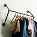 24 in. Quad-Flange Wall Mounted Clothing Rack By PIPE DECOR - Sweatfully