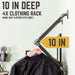 24 in. Quad-Flange Wall Mounted Clothing Rack By PIPE DECOR - Sweatfully
