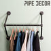 24 in. Quad-Flange Wall Mounted Clothing Rack By PIPE DECOR - Sweatfully