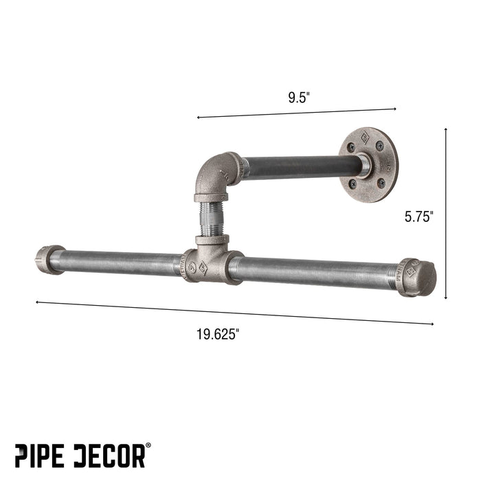 Wall-Mounted Tee-Style Pipe Clothing Rack - Sweatfully