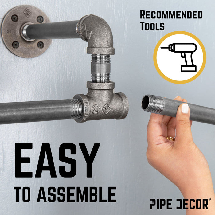 Wall-Mounted Tee-Style Pipe Clothing Rack - Sweatfully