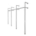 115 in. Wall Mounted Clothing Rack, Triple - Sweatfully
