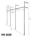 115 in. Wall Mounted Clothing Rack, Triple - Sweatfully