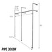 76.375 in. Wall Mounted Clothing Rack, Double - Sweatfully
