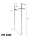 41 in. Wall Mounted Clothing Rack, Single - Sweatfully