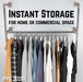 41 in. Wall Mounted Clothing Rack, Single - Sweatfully