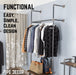 41 in. Wall Mounted Clothing Rack, Single - Sweatfully