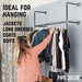 41 in. Wall Mounted Clothing Rack, Single - Sweatfully