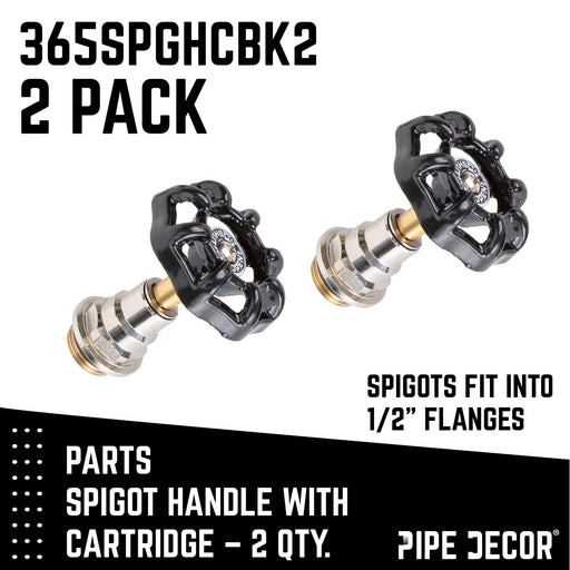 Black Industrial Spigot Handle (2-Pack) - Sweatfully