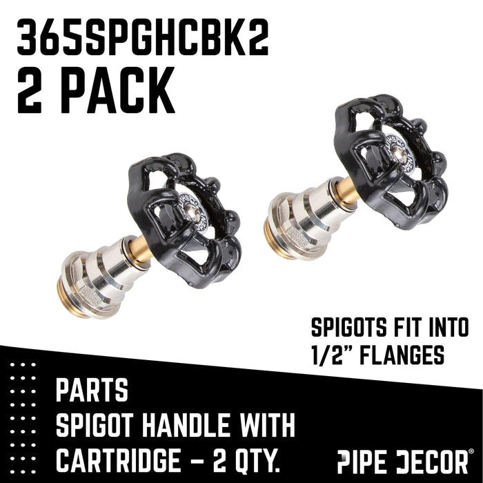 Black Industrial Spigot Handle (2-Pack) - Sweatfully