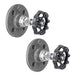 Black Industrial Spigot Wall Hook with Flange (2-Pack) - Sweatfully