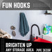 Black Industrial Spigot Wall Hook with Flange (2-Pack) - Sweatfully