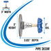 Blue Industrial Spigot Wall Hook with Flange (2-Pack) - Sweatfully