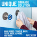 Blue Industrial Spigot Wall Hook with Flange (2-Pack) - Sweatfully
