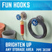 Blue Industrial Spigot Wall Hook with Flange (2-Pack) - Sweatfully
