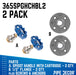 Blue Industrial Spigot Wall Hook with Flange (2-Pack) - Sweatfully