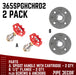 Red Industrial Spigot Wall Hook with Flange (2-Pack) - Sweatfully