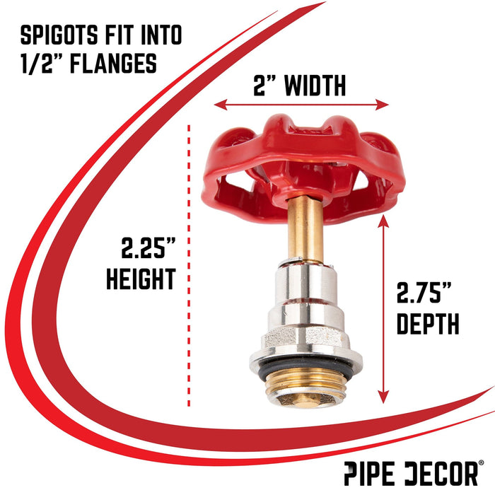 Red Industrial Spigot Handle (2-Pack) - Sweatfully