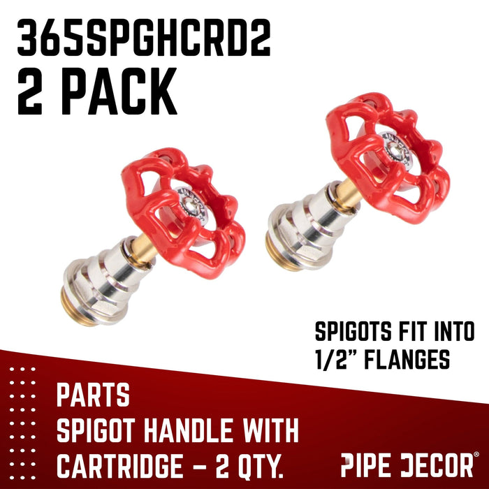 Red Industrial Spigot Handle (2-Pack) - Sweatfully
