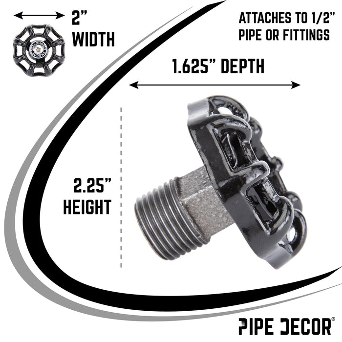 Black Industrial Spigot with Plug (2-Pack) - Sweatfully