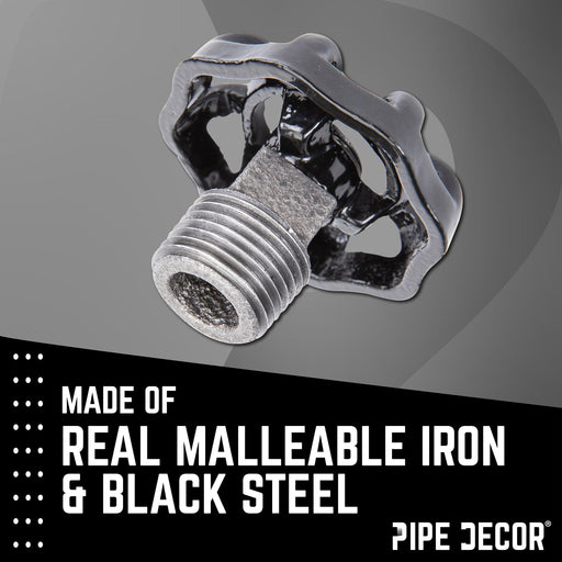 Black Industrial Spigot with Plug (2-Pack) - Sweatfully