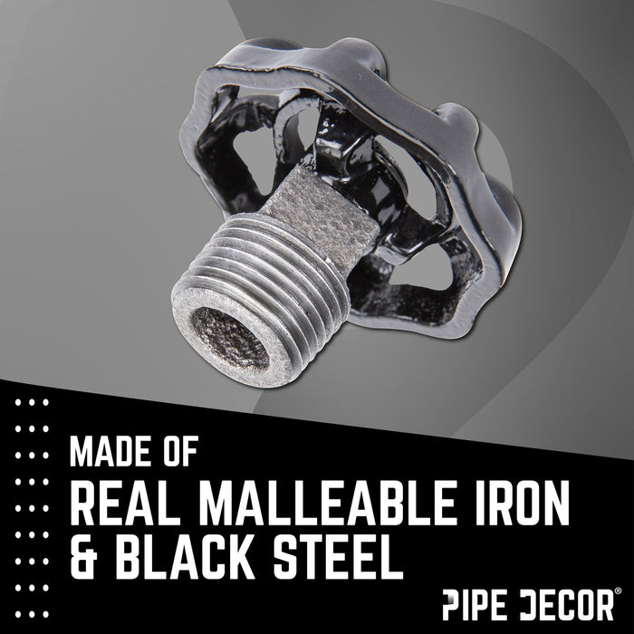 Black Industrial Spigot with Plug (2-Pack) - Sweatfully
