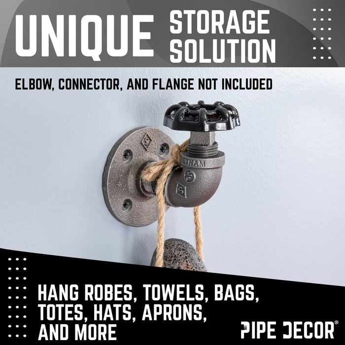 Black Industrial Spigot with Plug (2-Pack) - Sweatfully