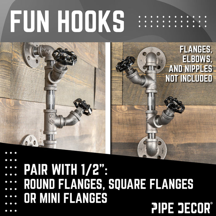 Black Industrial Spigot with Plug (2-Pack) - Sweatfully