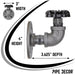 Black Industrial Curved Spigot Wall Hook with Flange (2-Pack) - Sweatfully