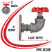 Red Industrial Curved Spigot Wall Hook with Flange (2-Pack) - Sweatfully