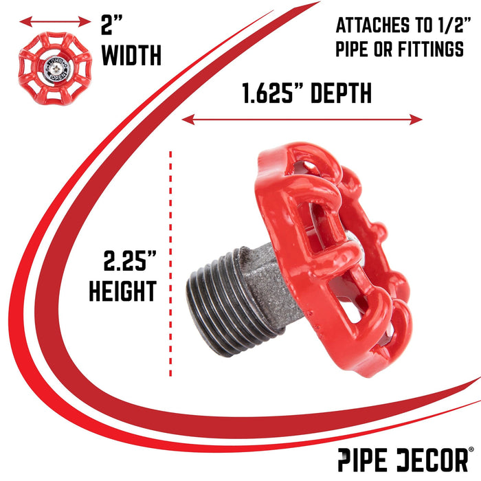 Red Industrial Spigot with Plug (2-Pack) - Sweatfully