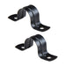 Black Steel U-shaped Pipe Straps for ½” Pipe - Sweatfully
