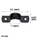 Black Steel U-shaped Pipe Straps for ½” Pipe - Sweatfully