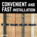 Black Steel U-shaped Pipe Straps for ½” Pipe - Sweatfully