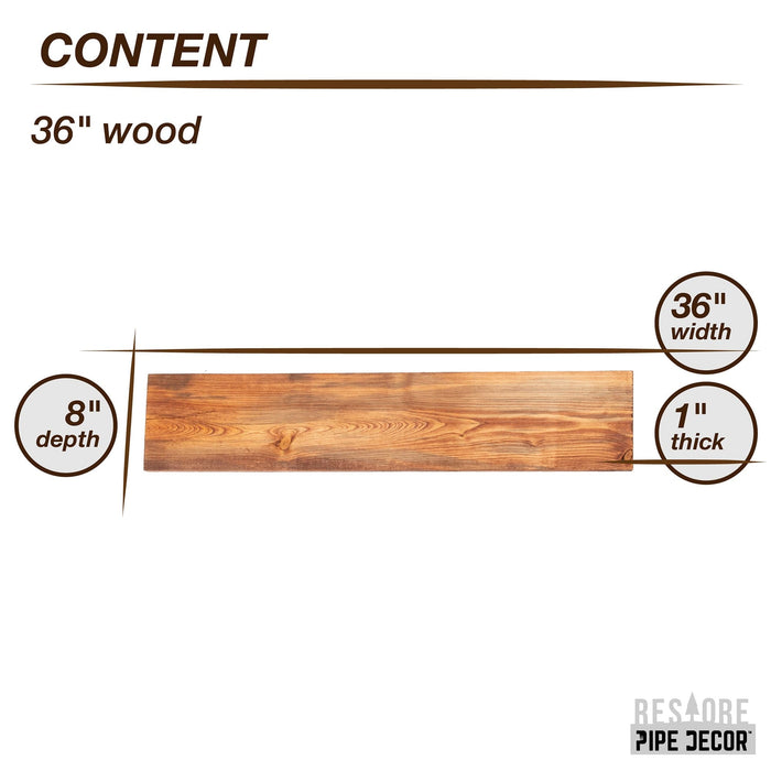 RESTORE Sunset Cedar 36 in. Wood Shelf (Wood Only) - Sweatfully