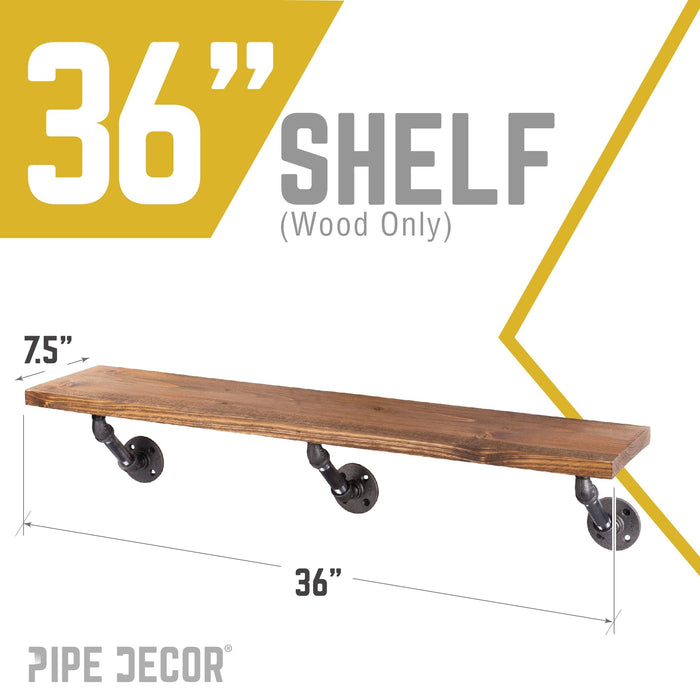 RESTORE Autumn Brown 36 in. Wood Shelf (Wood Only) - Sweatfully