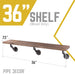 RESTORE Sunset Brown 36 in. Wood Shelf (Wood Only) - Sweatfully