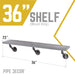 RESTORE Riverstone Grey 36 in. Wood Shelf (Wood Only) - Sweatfully