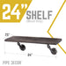 RESTORE Boulder Black 24 in. Wood Shelf (Wood Only) - Sweatfully